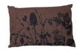 Mocha and Black Blades of Grass Cushion 40 x 60 cm