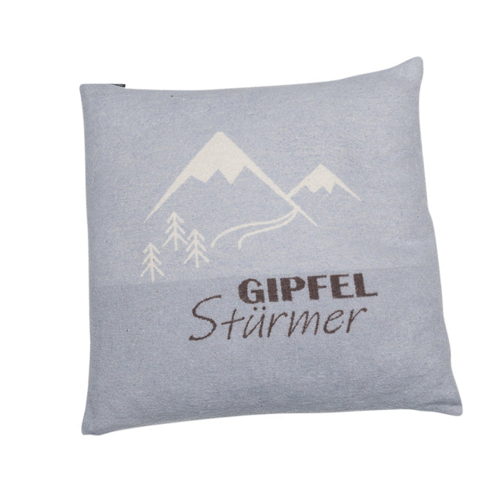 Light Blue Gipfelstürmer Summiteer Cushion 50 x 50 cm