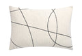 Off White Fine Lines Crossed Nova Cushion 40 x 60 cm