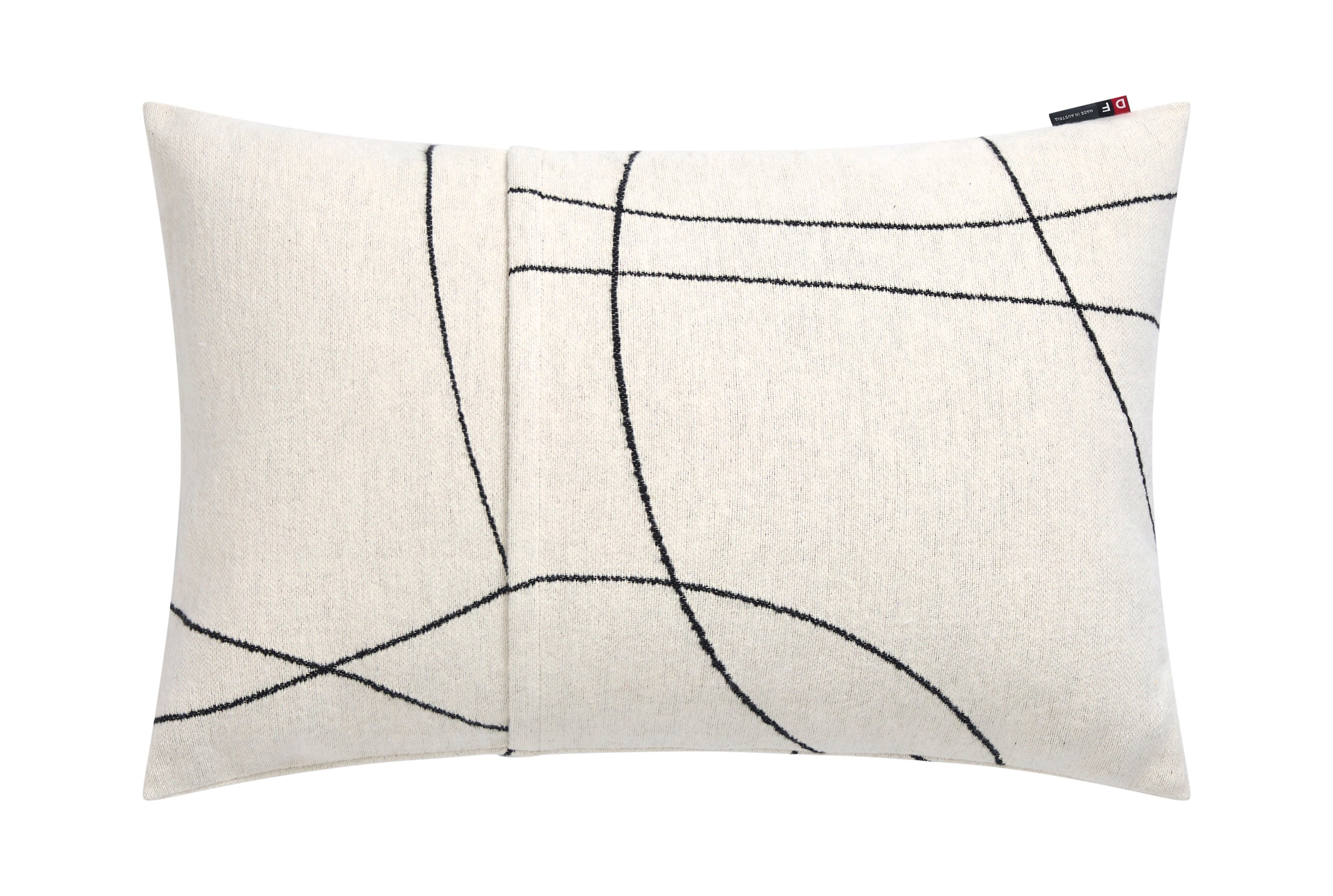Off White Fine Lines Crossed Nova Cushion 40 x 60 cm