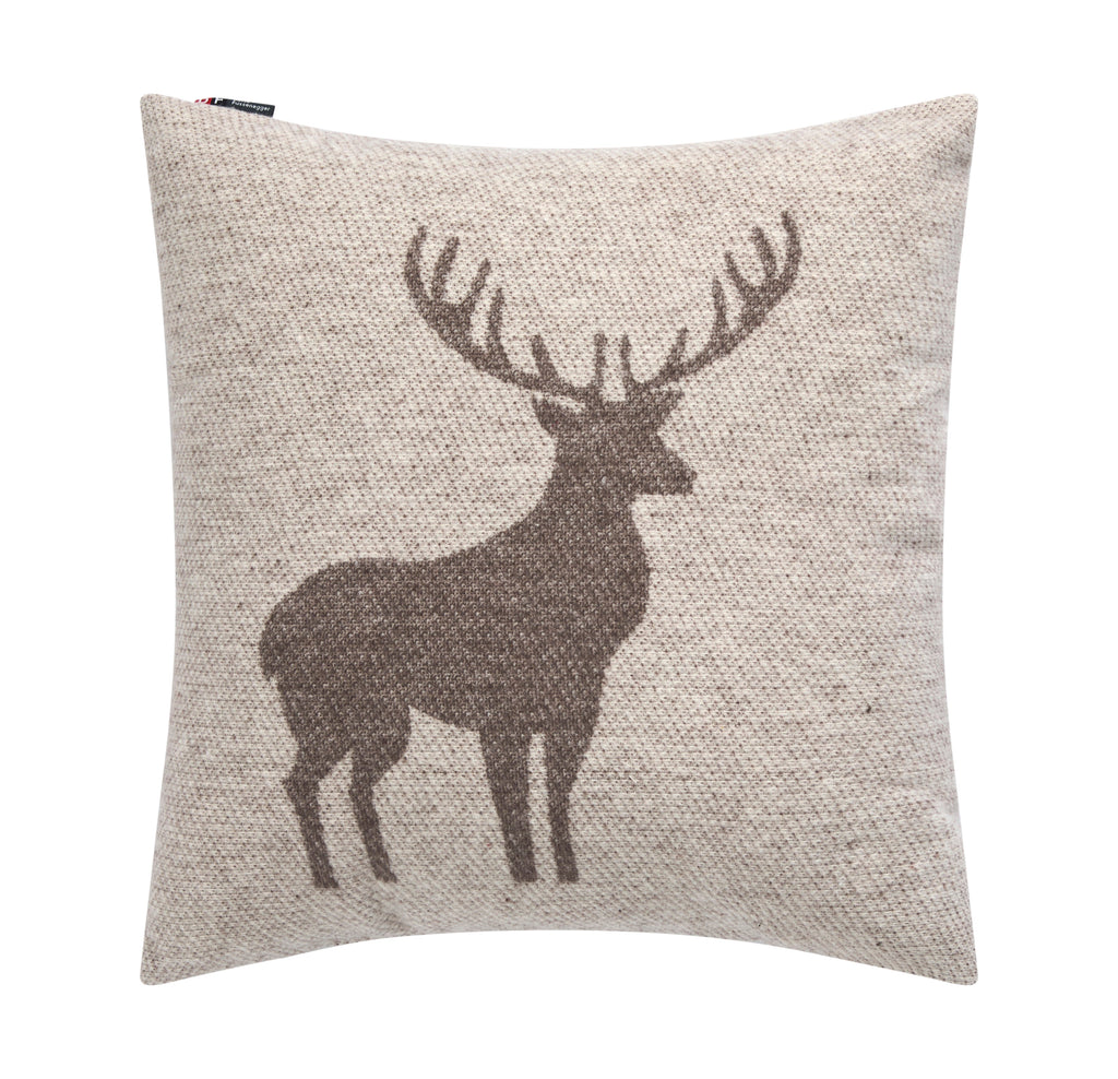 Brown Centered Deer Cushion 50 x 50 cm