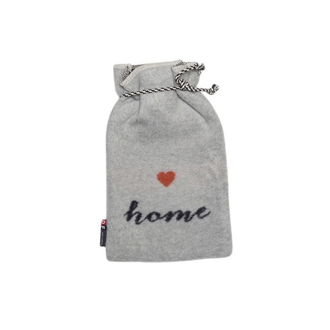 Grey Happiness Hot Water Bottle & Cover