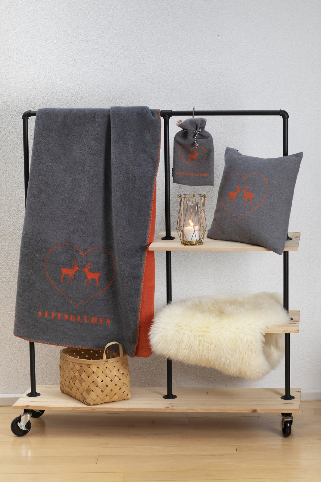 Charcoal Alpengluhem - Alpine Glow Hot Water Bottle & Cover