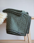 Green Knitted Pattern Carla Throw