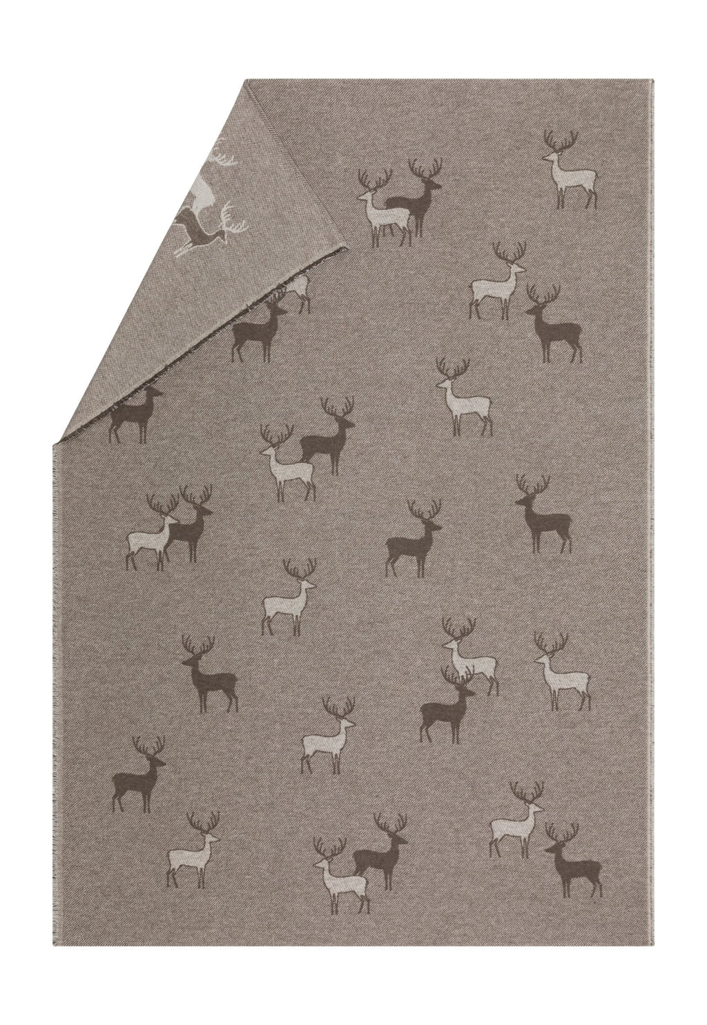 Brown Pair of Stags Luca Throw