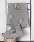 Brown Pair of Stags Luca Throw