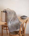 Smoke Lozenge Shapes Gradient Savona Throw