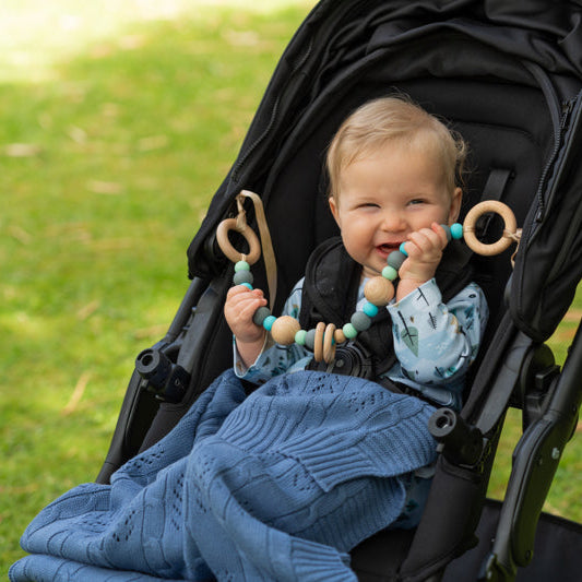 Denim Fern Bassinet Blanket