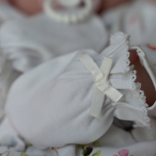 White Mittens - 2 Pairs