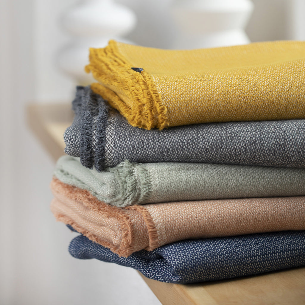 Cork Structure Organic Cotton Throw