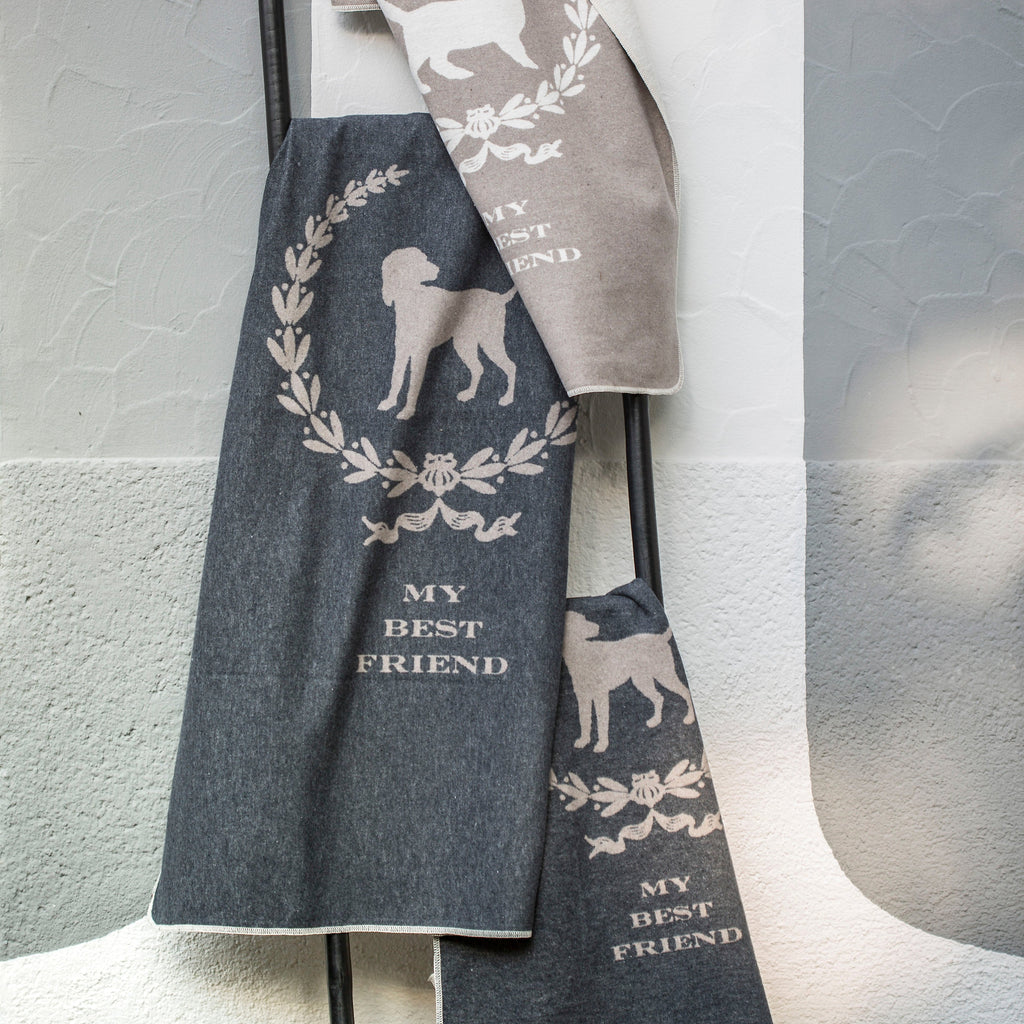 Dark Grey My Best Friend Pet Blanket 100 x 140 cm