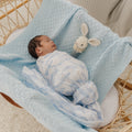 Blue Feather Muslin Wrap