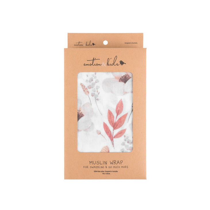 Boho Floral Muslin Wrap