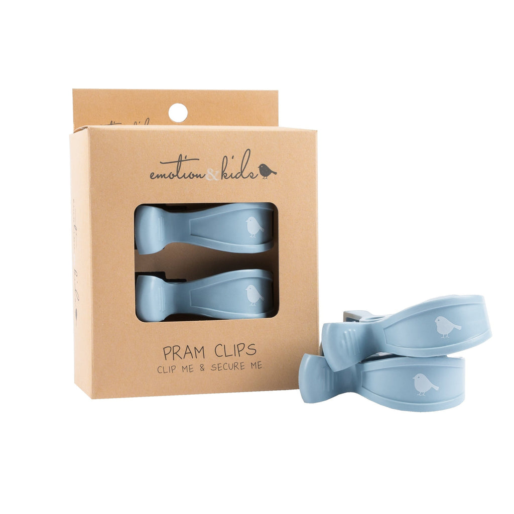 Dusty Blue Pram Clips - 2 Pack