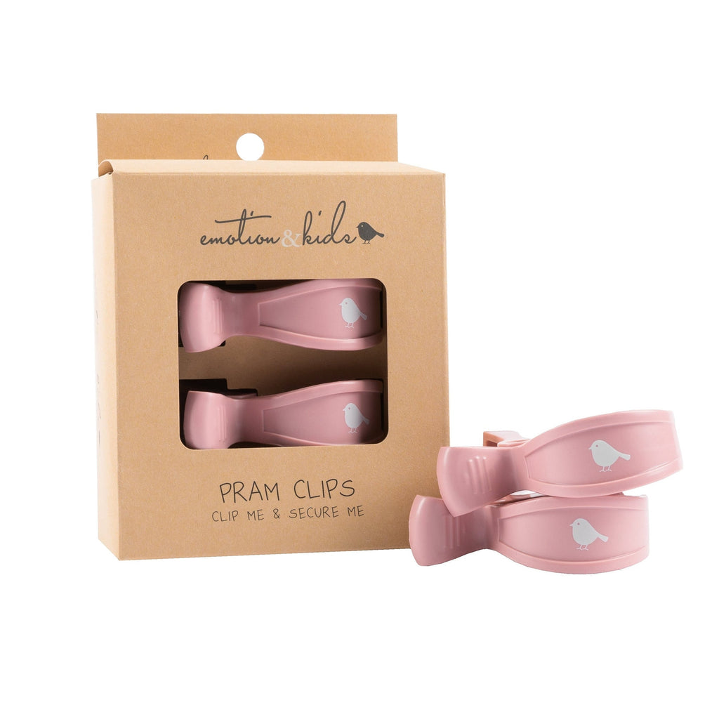 Blush Pram Clips - 2 Pack
