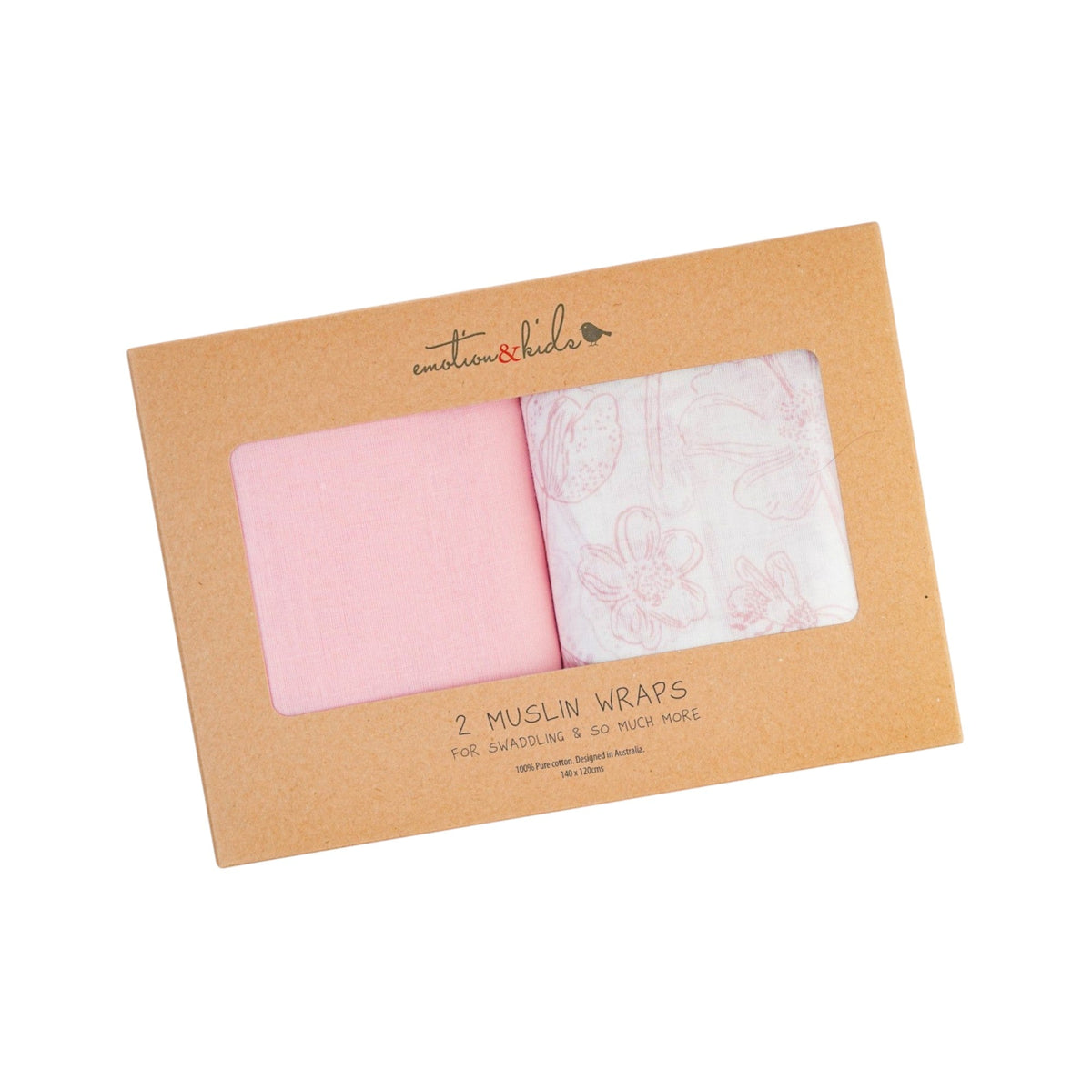 Botanical & Pink 2 Pack Muslin Wrap
