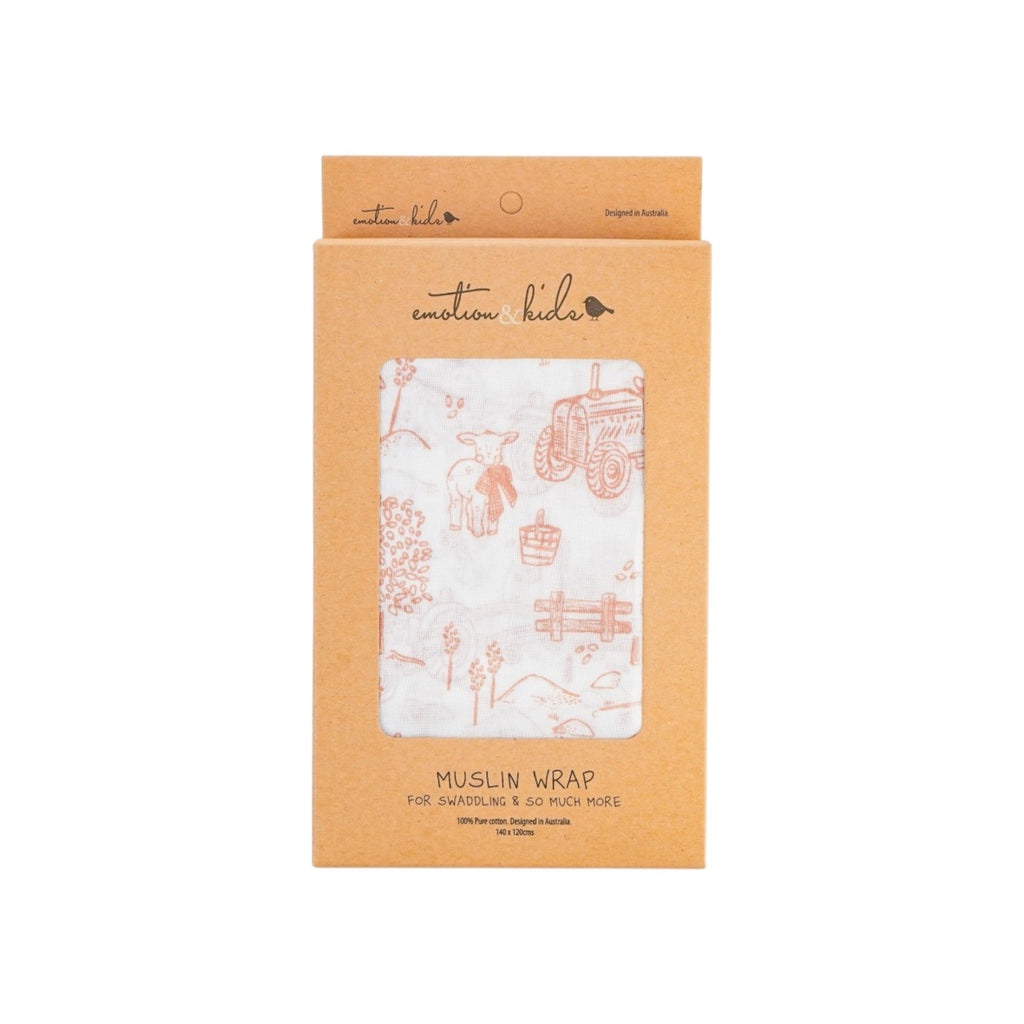 Latte Vintage Farm Muslin Wrap