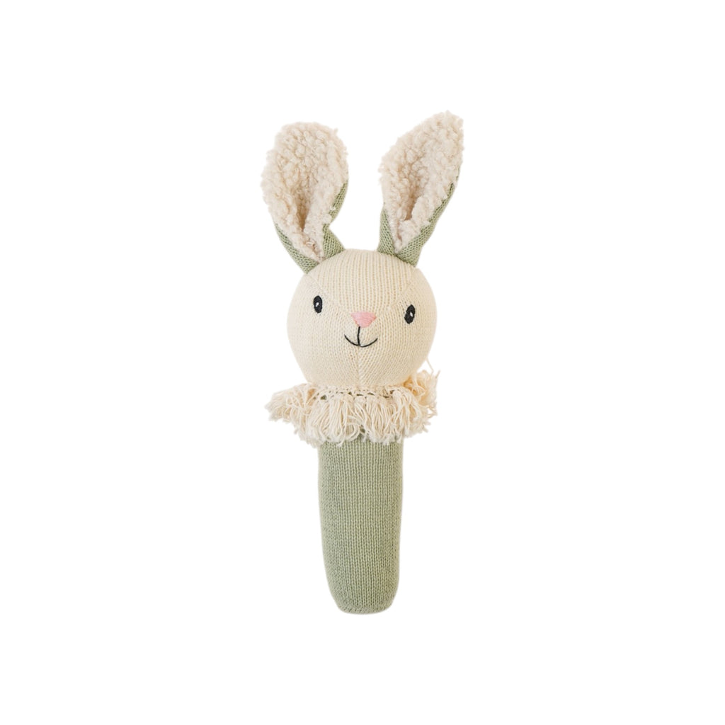 Sage Nibbles Bunny Knitted Rattle