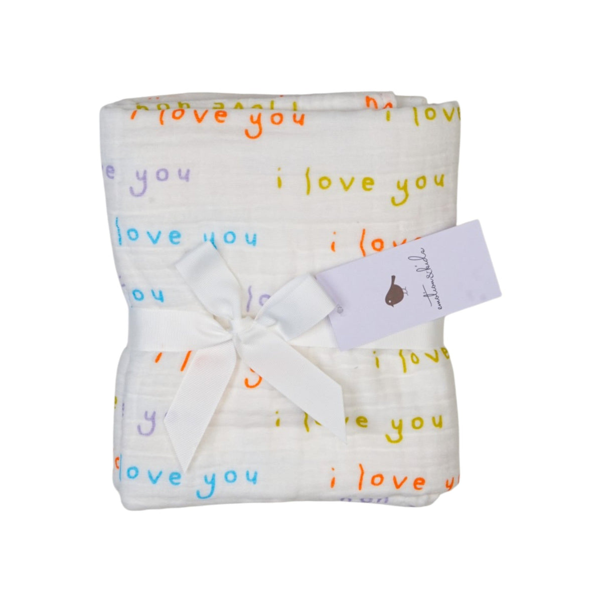 I Love You Muslin Blanket
