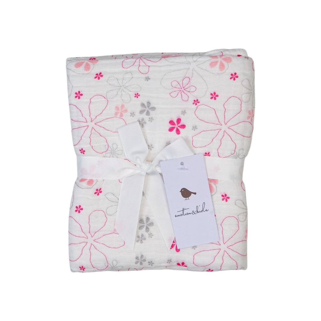 Flower Muslin Blanket