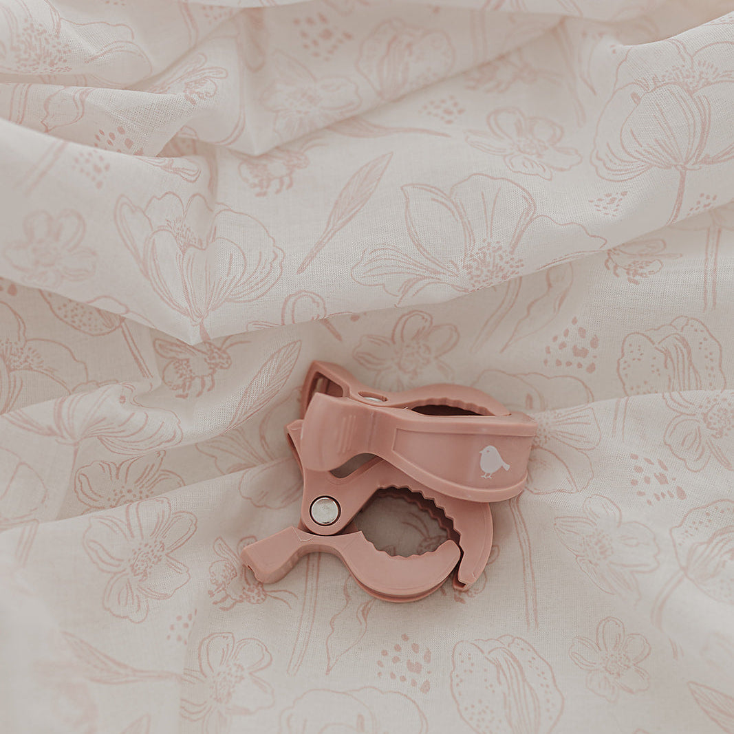 Botanical Muslin Wrap & Pram Clip Set