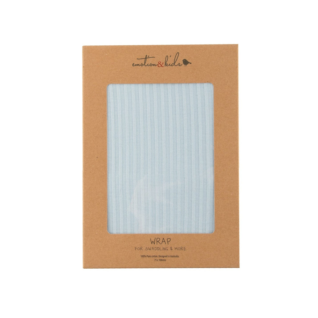 Pale Blue Self Stripe Cotton Wrap