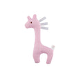 Pink Gingham Giraffe Rattle