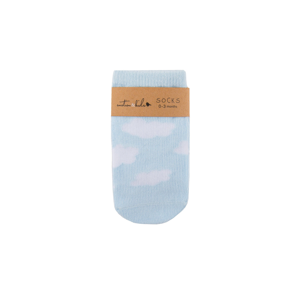 Pale Blue Clouds Socks - Pair