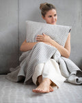 Light Grey Ribbed Carla Throw