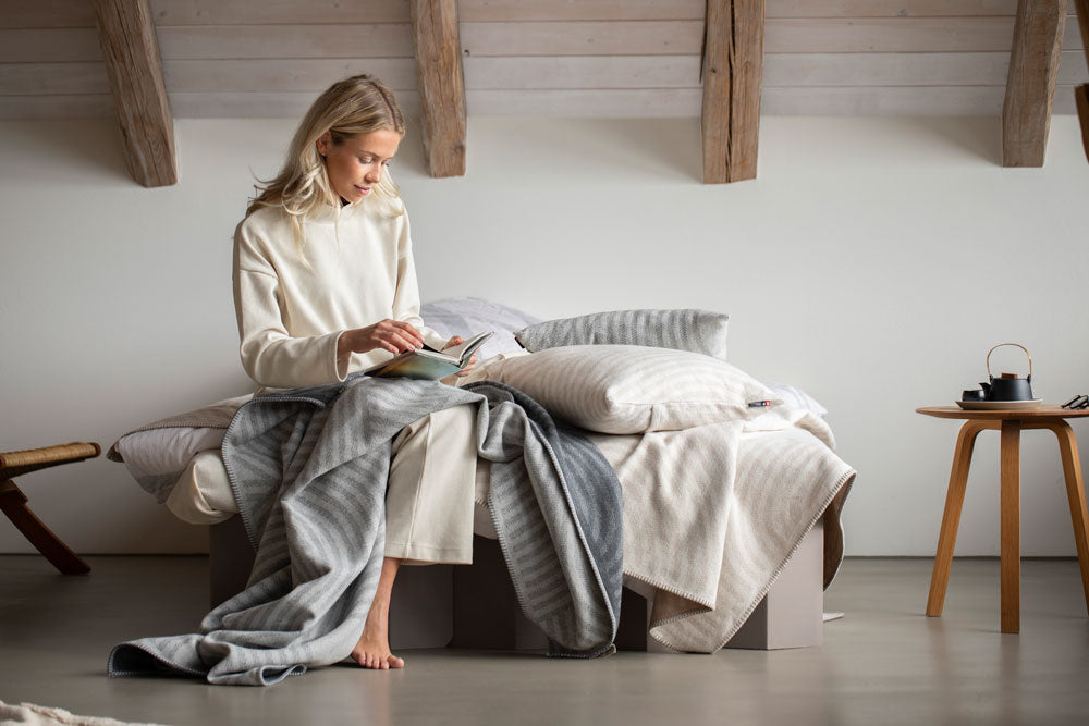 Off White Zen Organic Cotton Blanket
