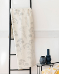 Grey Florals Organic Cotton Blanket