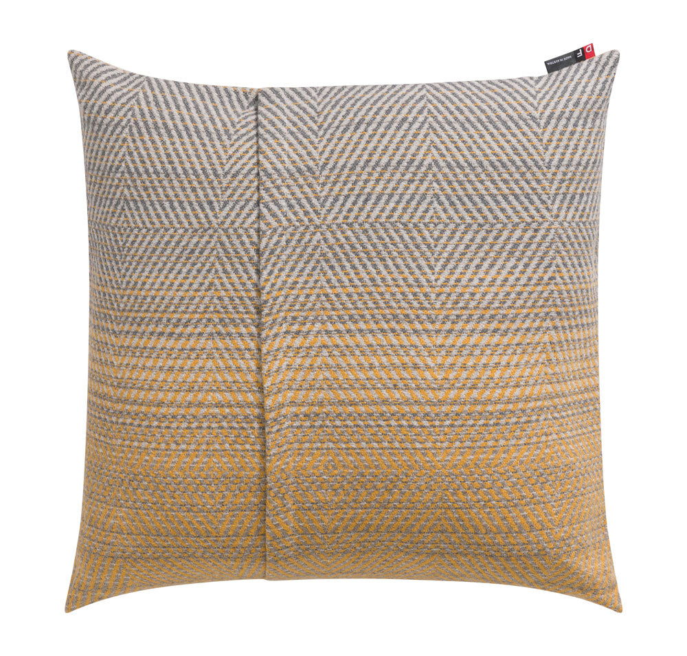 Gold Grey Gradient Herringbone Cushion 50 x 50 cm