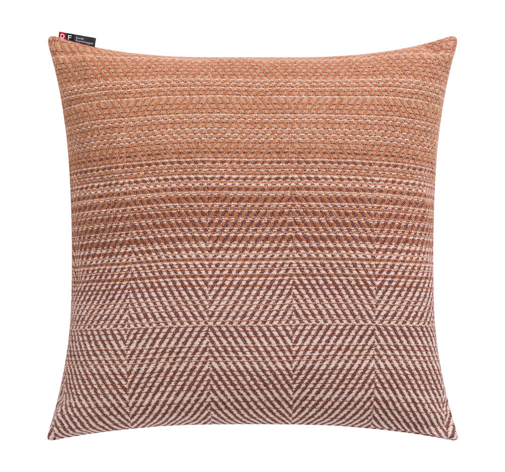 Terracotta Gradient Herringbone Cushion 50 x 50 cm