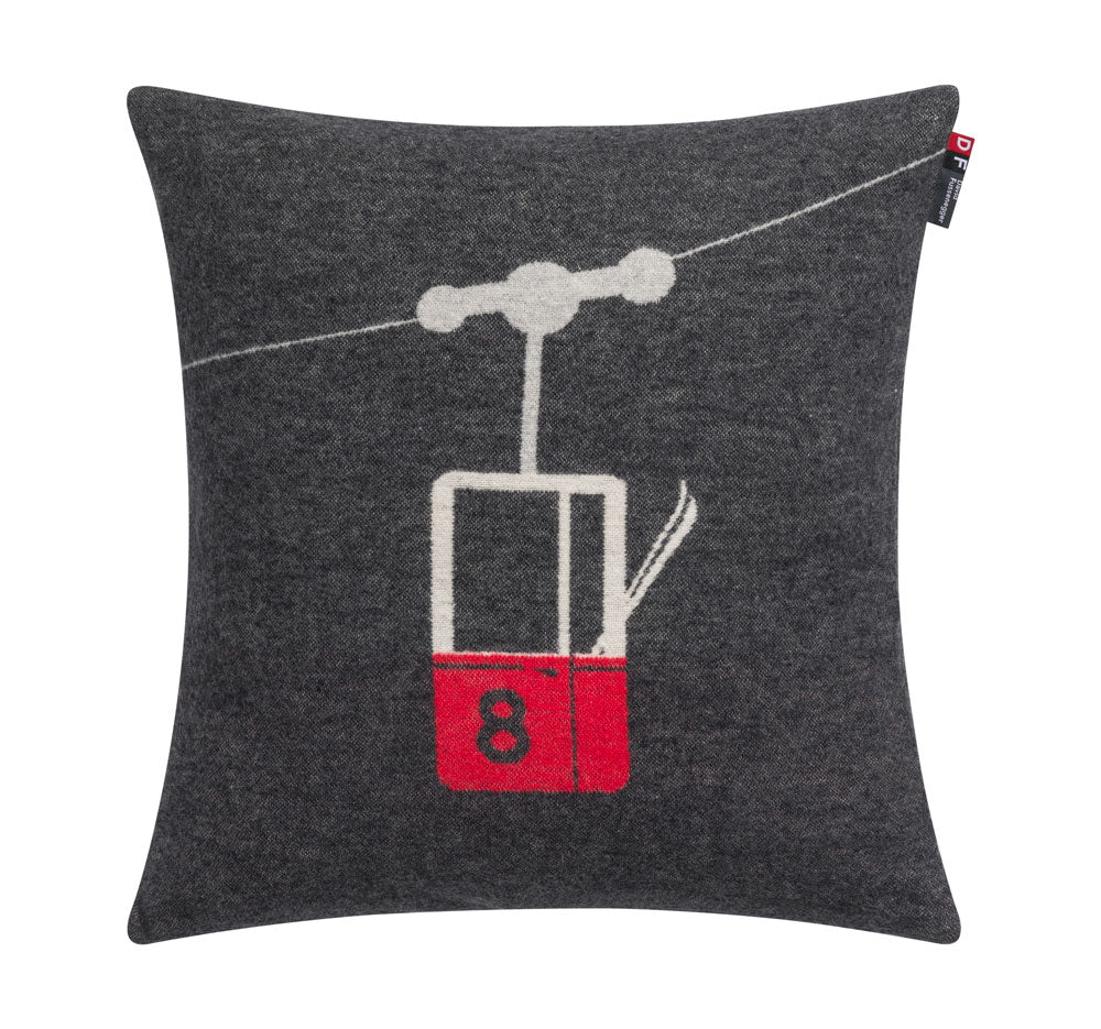 Charcoal Cable Car Cushion 40 x 40 cm
