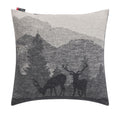 Charcoal Landscape Stags Cushion 50 x 50 cm