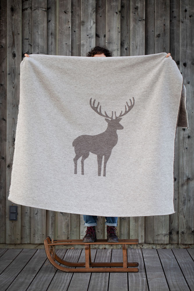 Brown Centered Deer Luca Throw