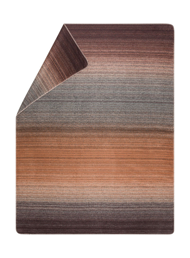 Terracotta Gradient Herringbone Savona Throw