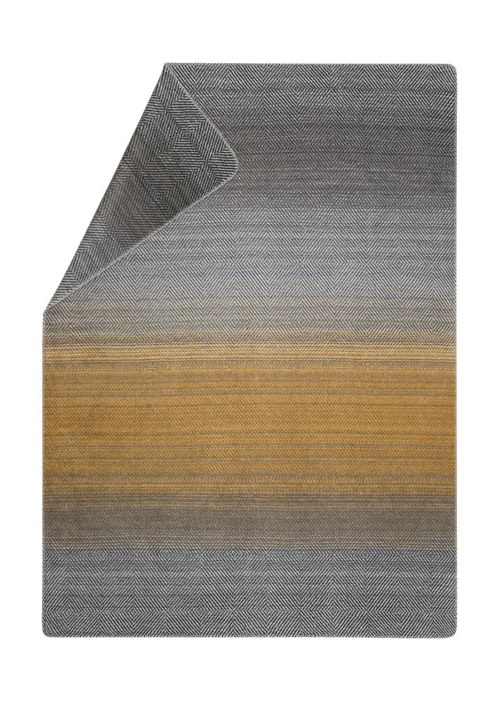 Gold Grey Gradient Herringbone Savona Throw