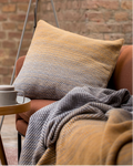 Gold Grey Gradient Herringbone Savona Throw