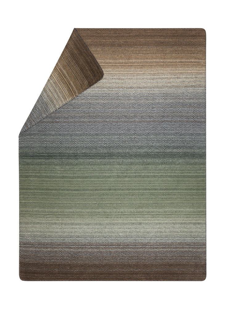 Ivy Blue Brown Gradient Herringbone Savona Throw