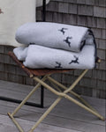 Light Grey Deer Allover Savona Throw