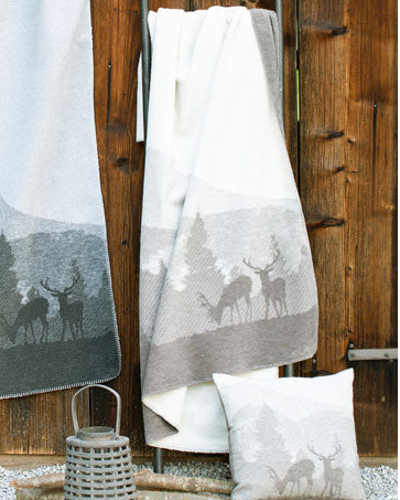 Brown Landscape Stags Savona Throw