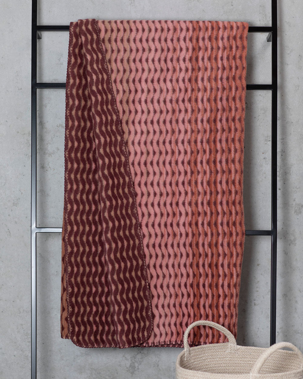 Red Waves Gradient Savona Throw