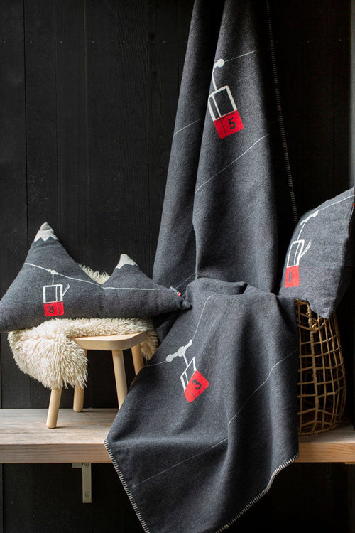 Charcoal Cable Car Cushion 40 x 40 cm