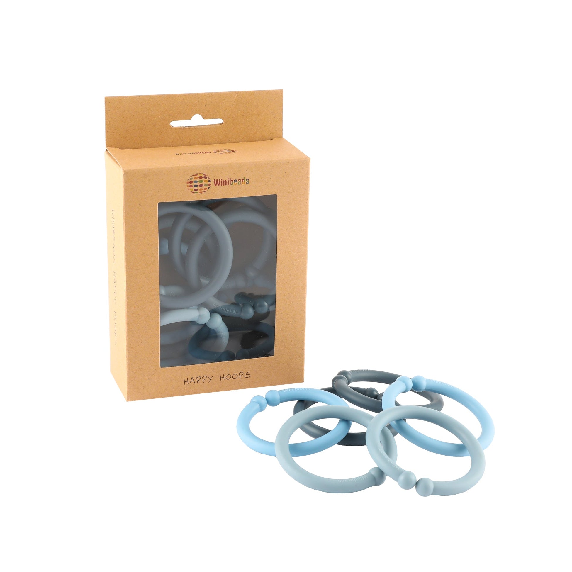 Blue Tones Happy Hoops - 12 Pack