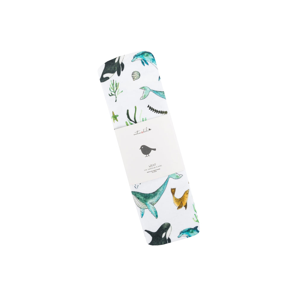 Under the Sea Organic Cotton Muslin Wrap