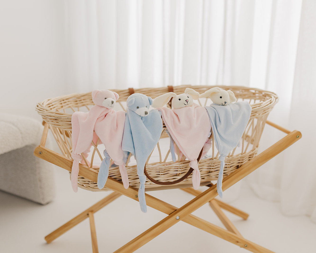 Pale Blue Bear Velour Comforter
