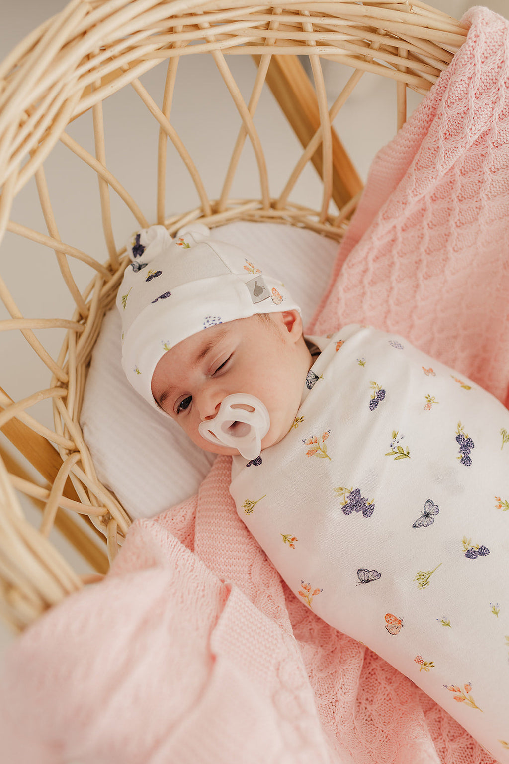 Berries & Butterflies Organic Cotton Beanie
