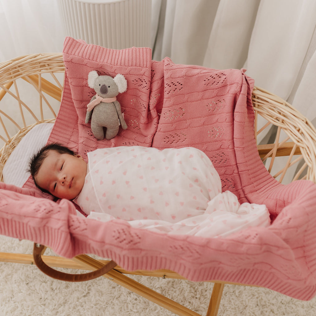 Dusty Pink Koa the Koala Rattle Doll