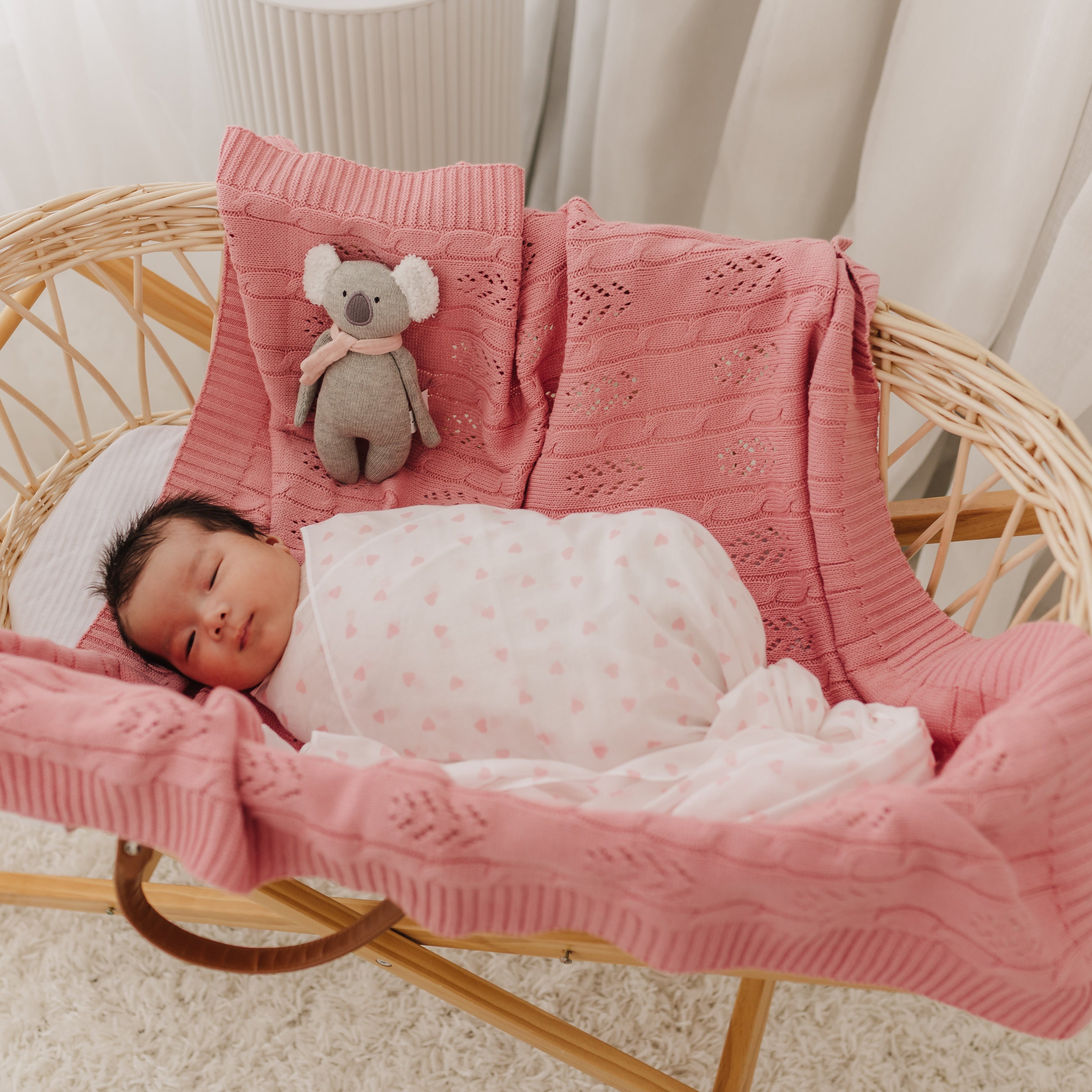 Dusty Pink Koa the Koala Rattle Doll